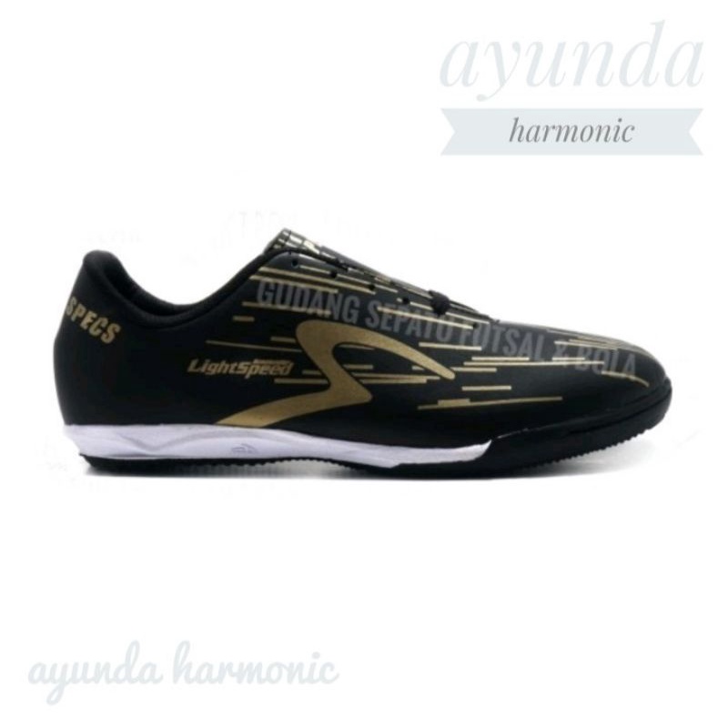 Sepatu Futsal Specs Original Specs Lightspeed IN black silver LIMITED