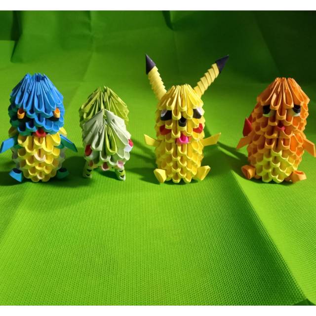 3d Origami Pokemon Hiasan Pajangan Souvenir Hadiah Unik Handmade Kerajinan Kertas Shopee Indonesia