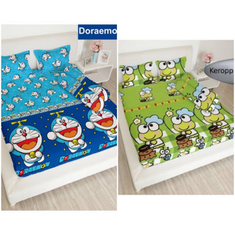 SPREI LADY ROSE BONITA DORAEMON HELLO KITTY KERROPI MINION KING B2 180X200