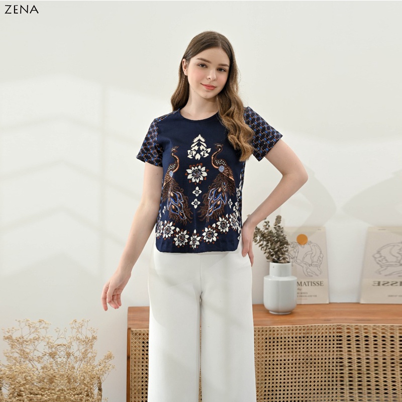 ZASKIA TOP STANDAR &amp; JUMBO - Atasan Batik Wanita Blouse Wanita/ ZENA