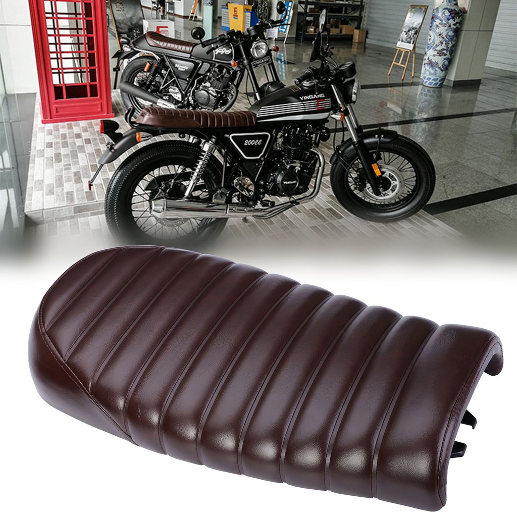 Vintage Flat Brat Styling Cafe Racer Seat Saddle For Honda Cb350 Cb450 Cb750 Shopee Indonesia