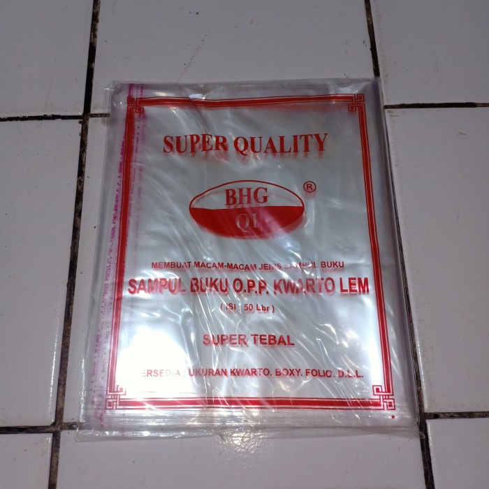 

Gaya Sampul Buku Plastik Opp Kwarto Kuarto Lem Bhg Gilaa!!!
