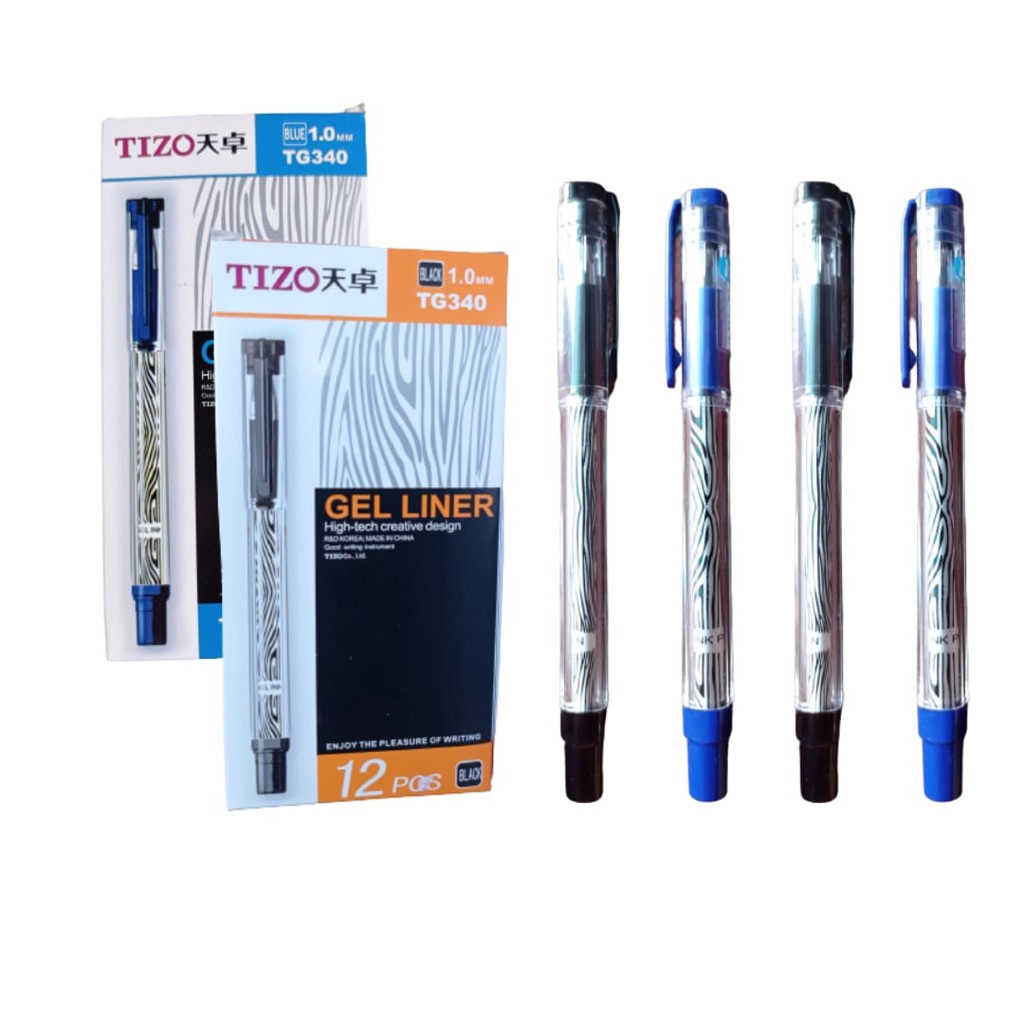 

Pulpen Pen Ballpoint Gel Kantoran untuk tanda tangan Tizo TG340 Black Blue 1.0mm