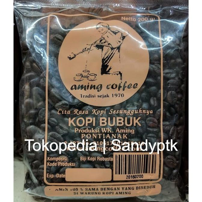 

[ COD ] 1 kg 1000 gr Biji Kopi Robusta Aming Coffee Asli Khas Pontianak SALE Kode 733