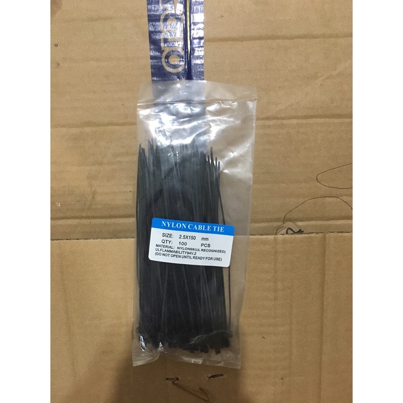 Kabel ties hitam 2.5 x 150mm