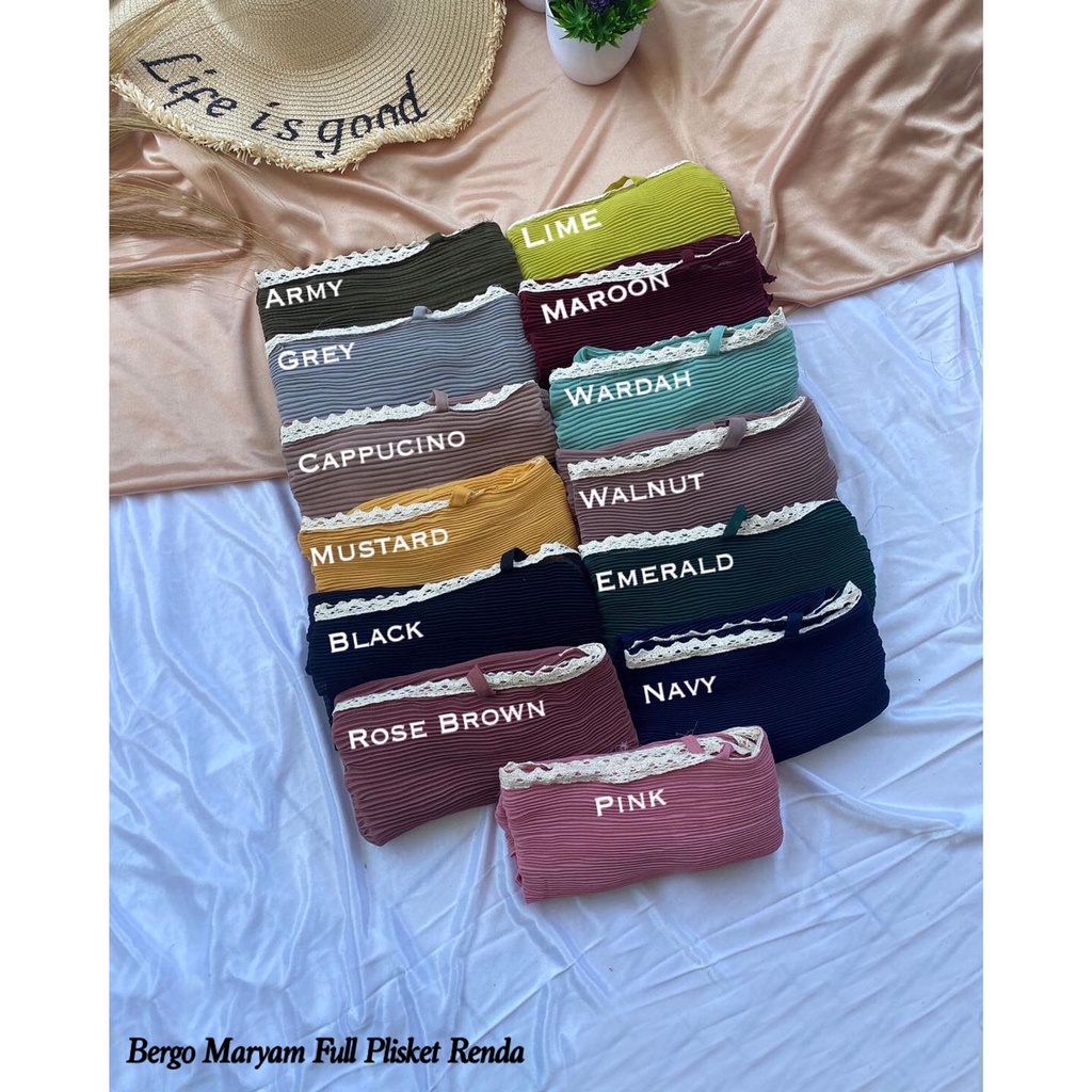 BERGO MARYAM PLISKET LIDI DIAMOND RENDA PREMIUM/BERGO MARYAM PLISKET RENDA TALI