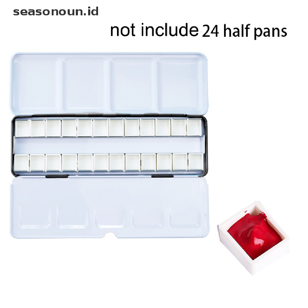 (seasonoun) Kotak Palet Cat Air Kosong Warna-Warni Untuk Melukis