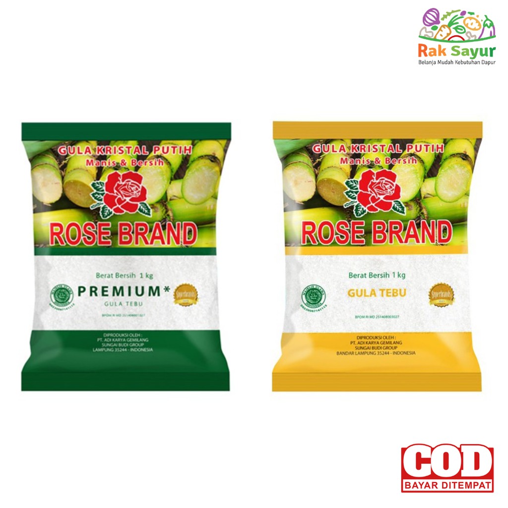 

Gula Rosebrand Murni Gula Tebu Premium 1kg Murah Sembako Rak Sayur Padang