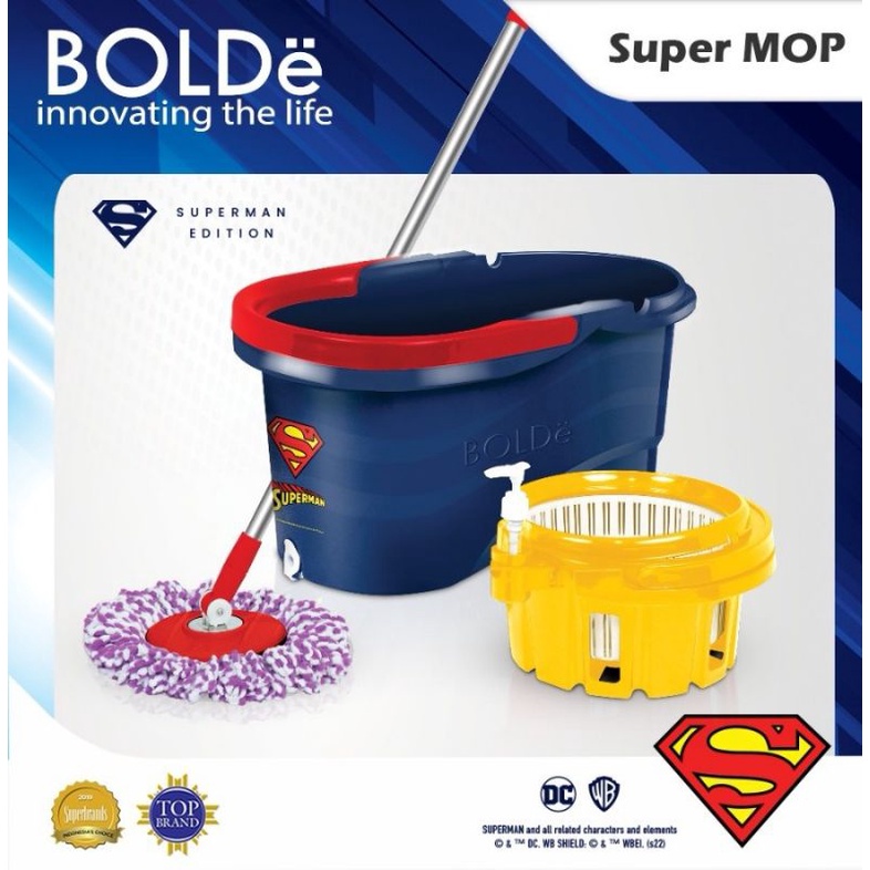 Alat Pel Lantai Bolde Super Mop Superman Batman Edition