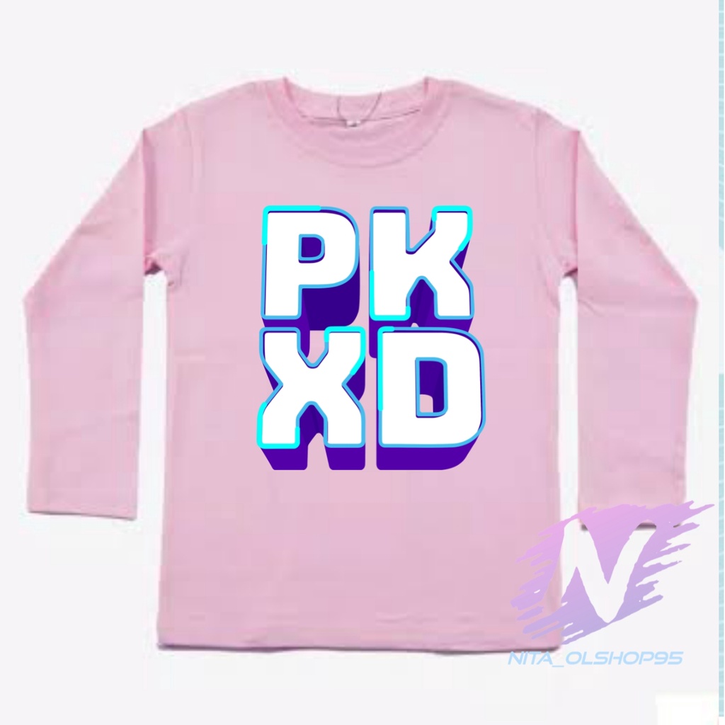 KAOS PK XD LOGO BAJU KAOS ANAK LENGAN PANJANG PKXD