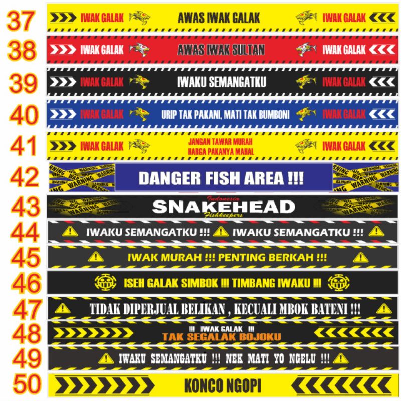 Sticker ikan CHANNA AQUARIUM, STICKER, antiAIR stiker ikan hias, cana stiker predator , stiker iwak galak