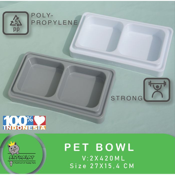 TEMPAT MAKAN ANTI SEMUT DOUBLE BOWL / TEMPAT MAKAN KUCING - ANJING