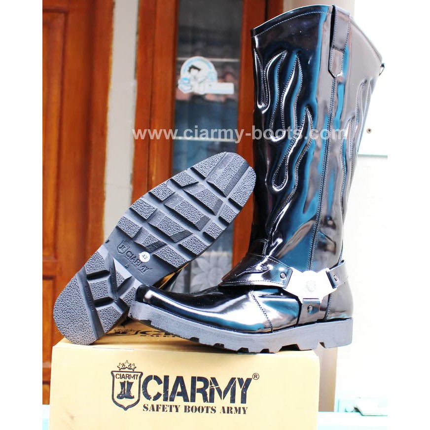 Sepatu Boots PDL Tunggang Polantas Sol Ringan Radial Ciarmy C-011AKR