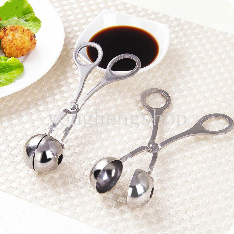 Sendok Pembuat Bakso Ikan / Babi / Daging DIY Bahan Stainless Steel