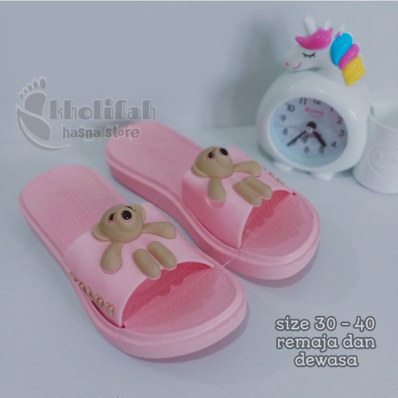 sandal perempuan remaja dan dewasa Beby bear lucu murah 320c/b dulux