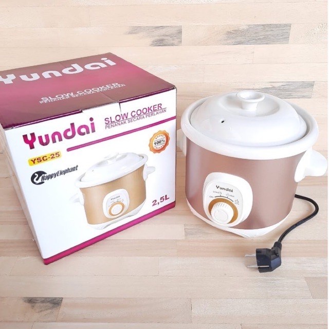 SLOW COOKER BABY 2.5 LITER 2.5L KERAMIK YUNDAI YSC -25 PENANAK PEMANAS