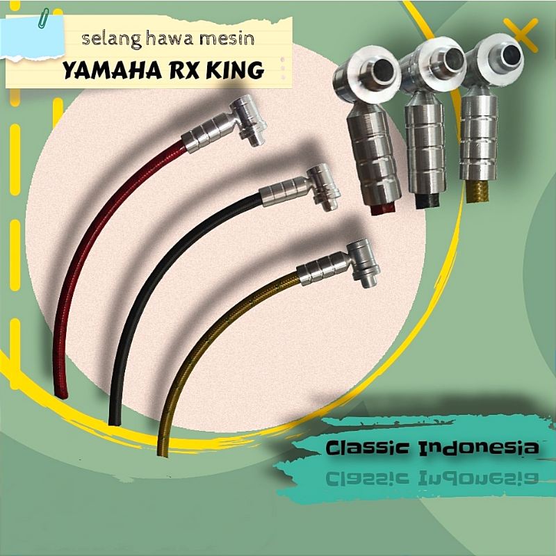 Tutup hawa penutup Nepel selang hawa RX KING Rxking RXK RXS variasi custom monel probolt