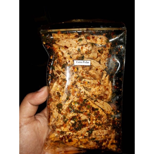 Basreng Pedas daun jeruk RESELLER 50PCS kemasan pouch 100 gr