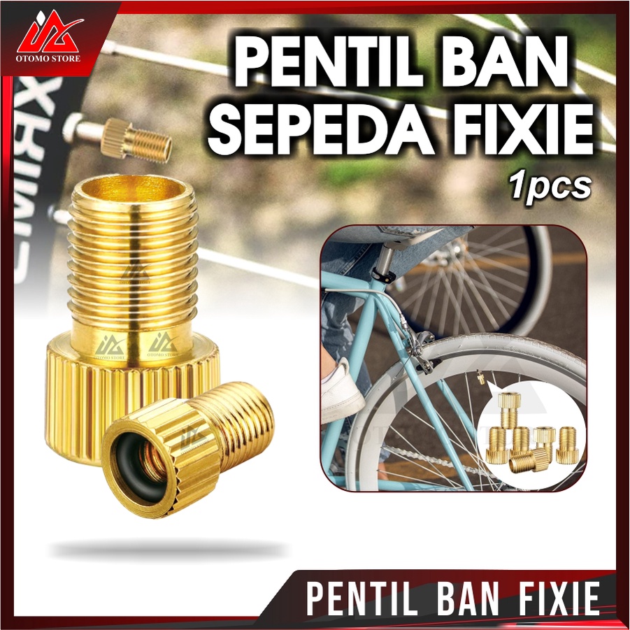 FIXIE Adaptor Pentil Tambahan Untuk Sepeda Kuningan Presta Adaptor Pentil Sepeda Fixie