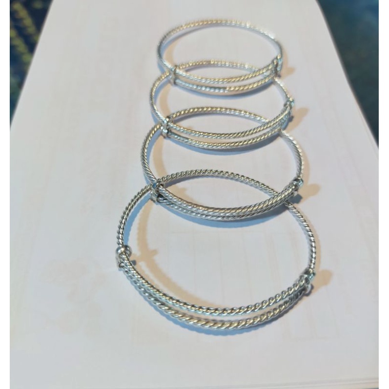 GELANG PERAK KRONCONG BABY / ANAK2 PERAK S.ILVER / GOLD