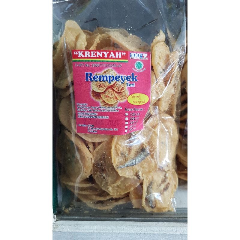 

Rempeyek Kacang dan Teri kemasan besar