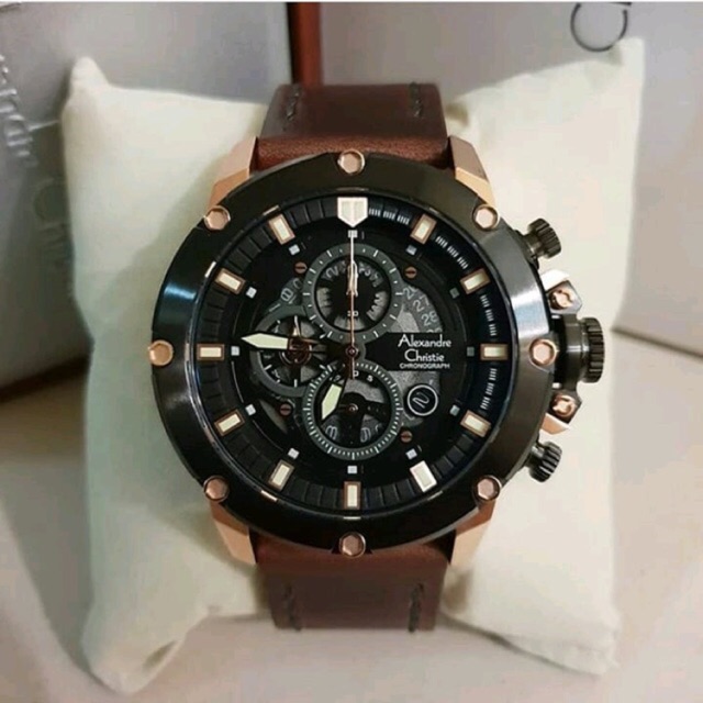 Jam tangan Alexander Christie 6416 / 6564 blackros men