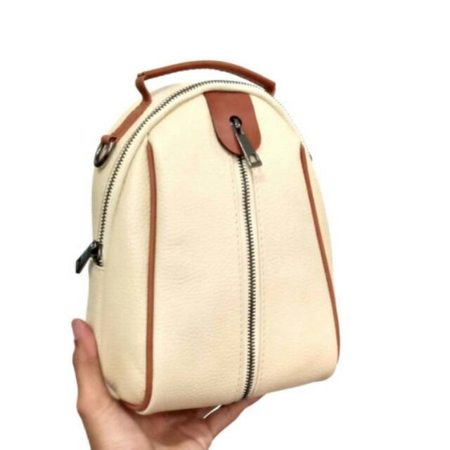 Tas selempang/tas backpack/tas jinjing kulit wanita asli papirut garut