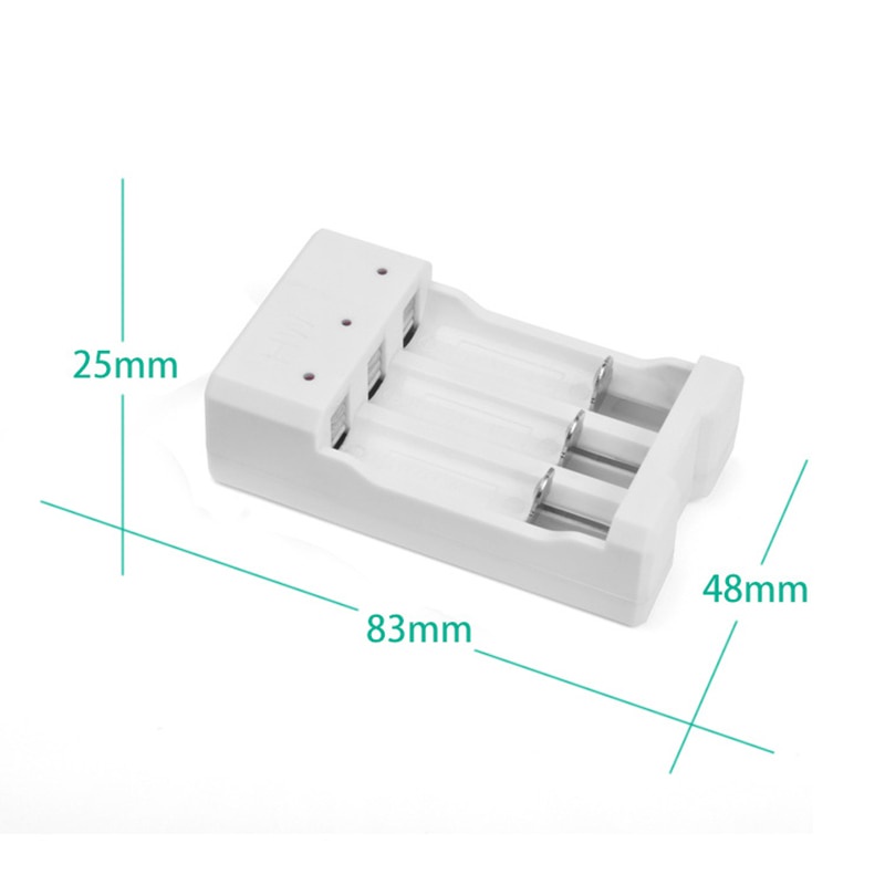 Charger Baterai Murah USB Plug 4 Slot AA AAA - Putih