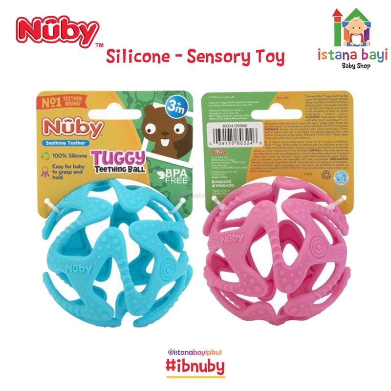 Nuby Silicone Collapsible - Mainan sensori anak bola Siicone / Mainan Gigitan Bayi