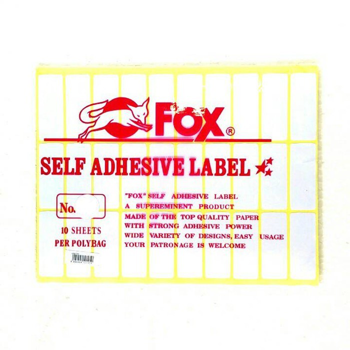 

Label Fox Ukuran 113 Sampai 126 / Label Undangan / Sticker Nama / Sticker Tulis Berbagai Ukuran