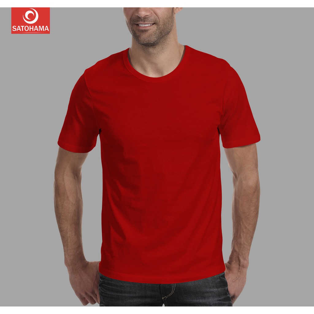 Satohama Kaos Polos Random Pria Cotton Combed 30S Baju Lengan Pendek Reguler T-shirt Short