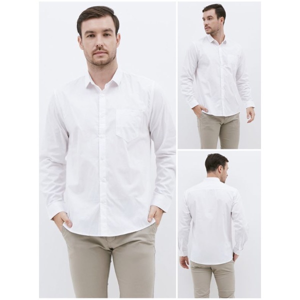 KEMEJA PUTIH PRIA/BAJU HEM PRIA PUTIH