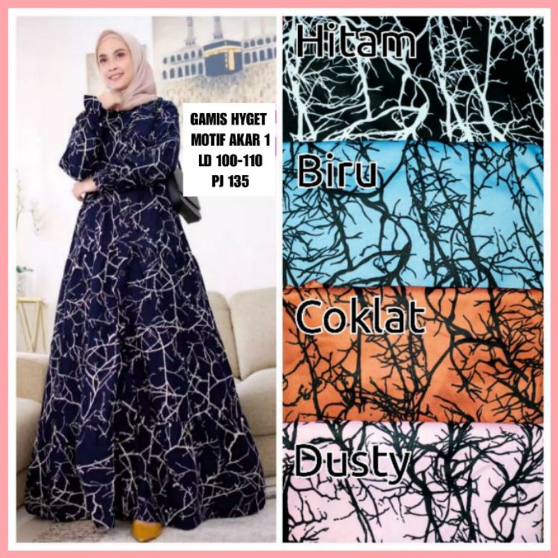 [Fashion Muslim] GAMIS HYGET PART 3 terbaru | busui | murah | jumbo | motif