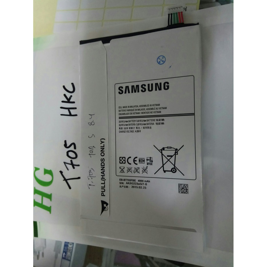 BATRE BATERAI BATTERY SAMSUNG TAB S 8.4 LTE SMT-705 ORIGINAL 100% SEIN