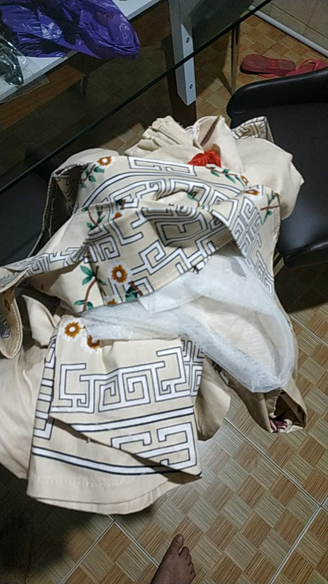 Kemeja Batik Co303 Beige / Red/  Navy