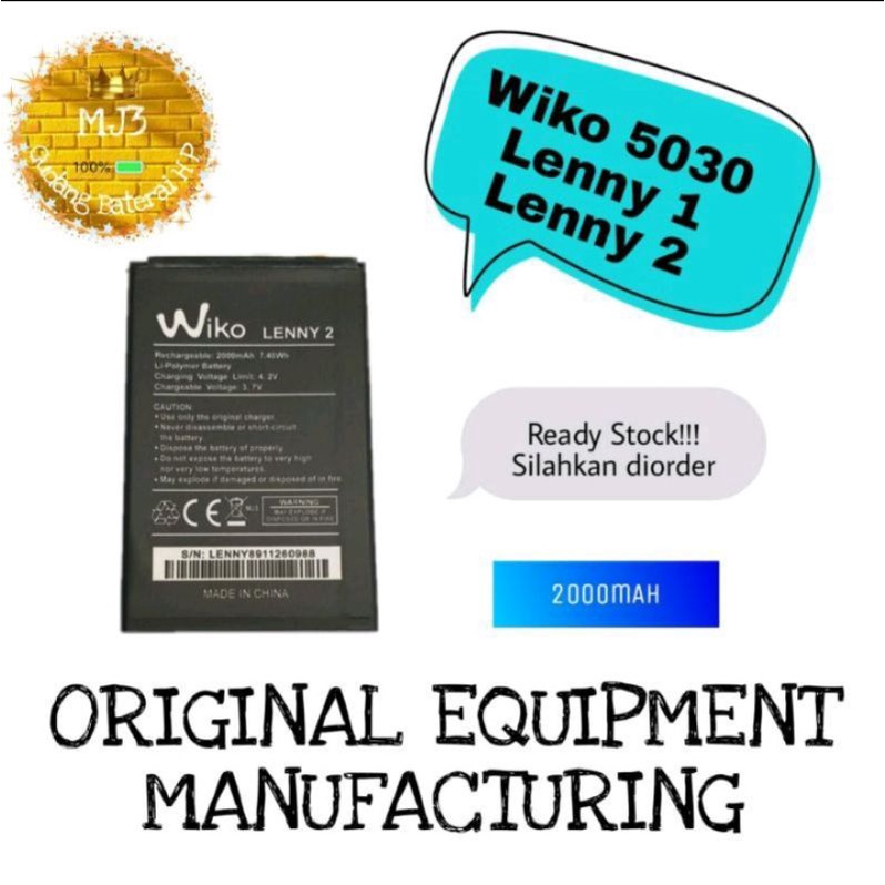 baterai hp Wiko lenny 1/2/3/5050/sunny 2 plus/V2600/jarry2802 original