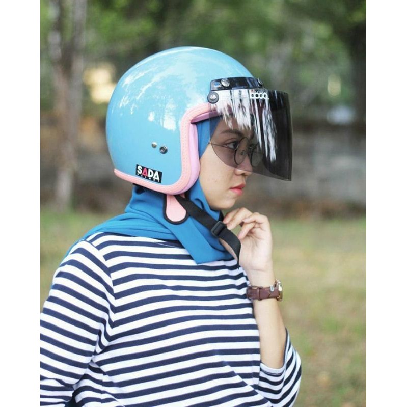 Helm Retro Wanita SADA ROSA PASTEL