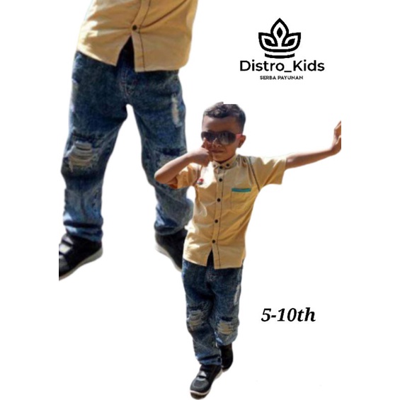 celana jeans anak distro bahan tebal,5-10 tahun