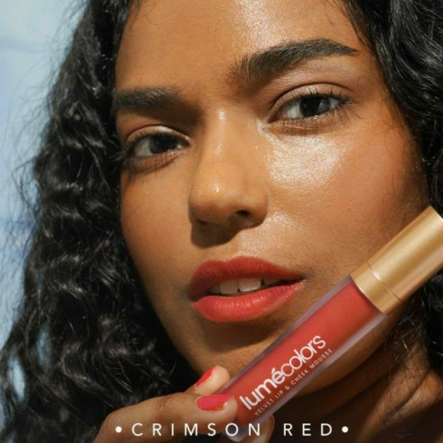 Lumecolors CRIMSON RED VELVET LIP &amp; CHEEK MOUSSE 3 IN 1 by CHRISTINA LIE BPOM HALAL lipstick