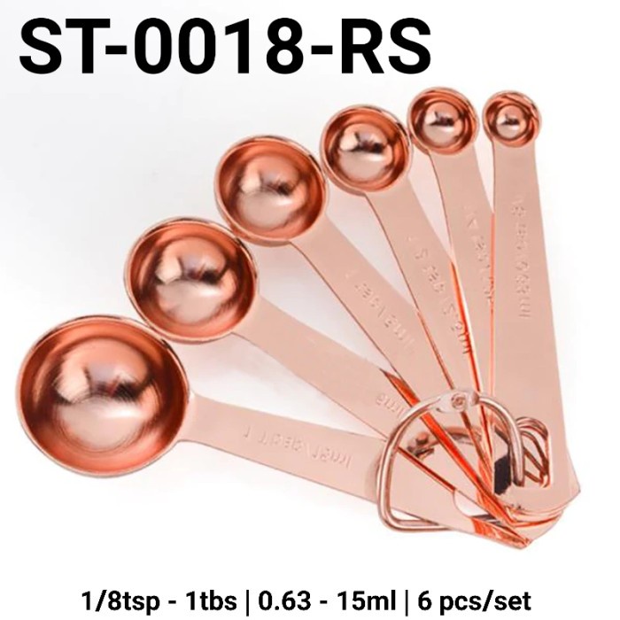 

ST-0018-RS SENDOK TAKAR UKUR SENDOK BUMBU MEASURING SPOON ROSEGOLD TERBARU