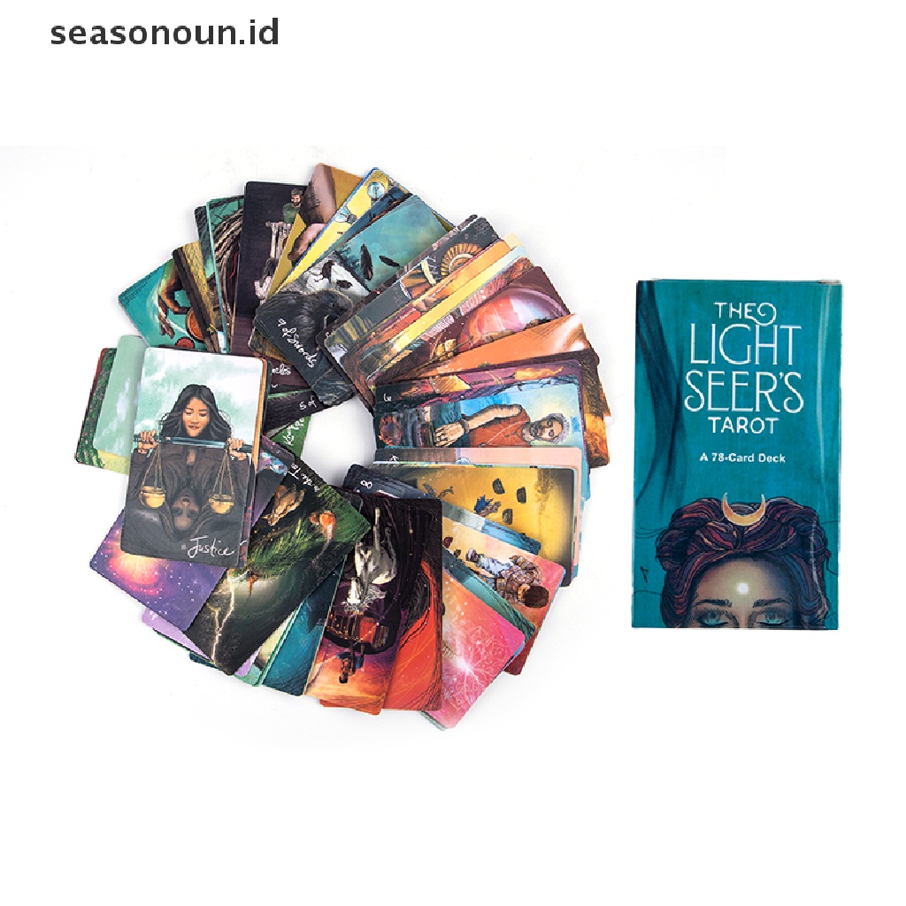 (seasonoun) 78pcs Kartu Tarot Light Seer 's Untuk Pesta