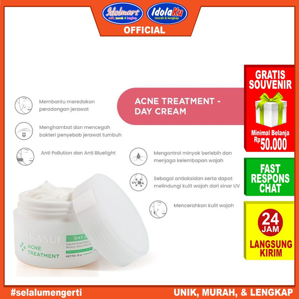 PAKET HANASUI ACNE TREATMENT/ PAKET PERAWATAN WAJAH ANTI ACNE