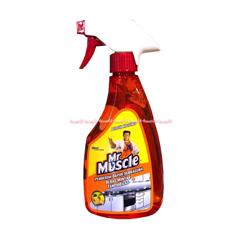 Mr Muscle Pembersih dapur Serbaguna Bebas Minyak Orange lemon Botol Spray 500ml Mrmuscle