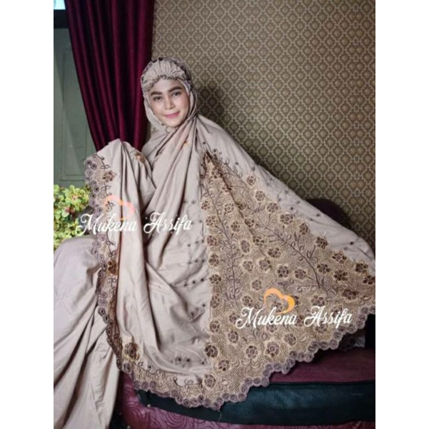 MUKENA  HIJAU BORDIR PUNGGUNG MUKENA ASSIFA BORDIR PADANG BUKITTINGGI