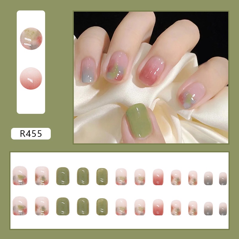 24pcs Kuku Palsu DIY Untuk Nail Art