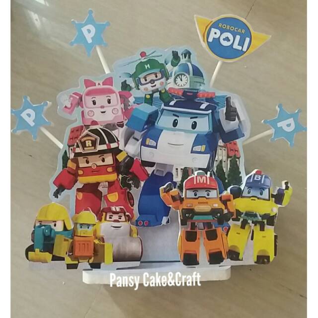 Cake topper Robocar Poli NEW