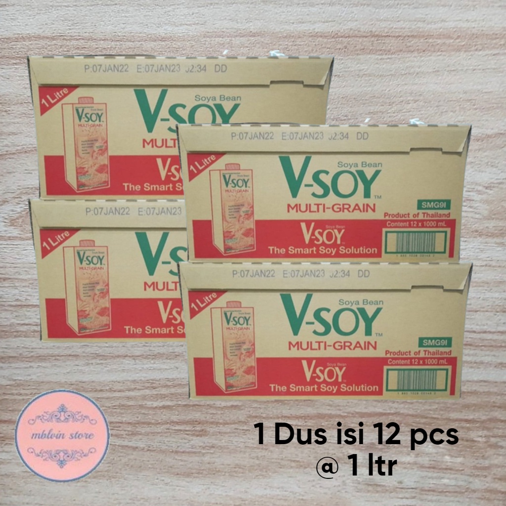 V-soy Multi Grain 1 liter 1 dus isi 12 pcs