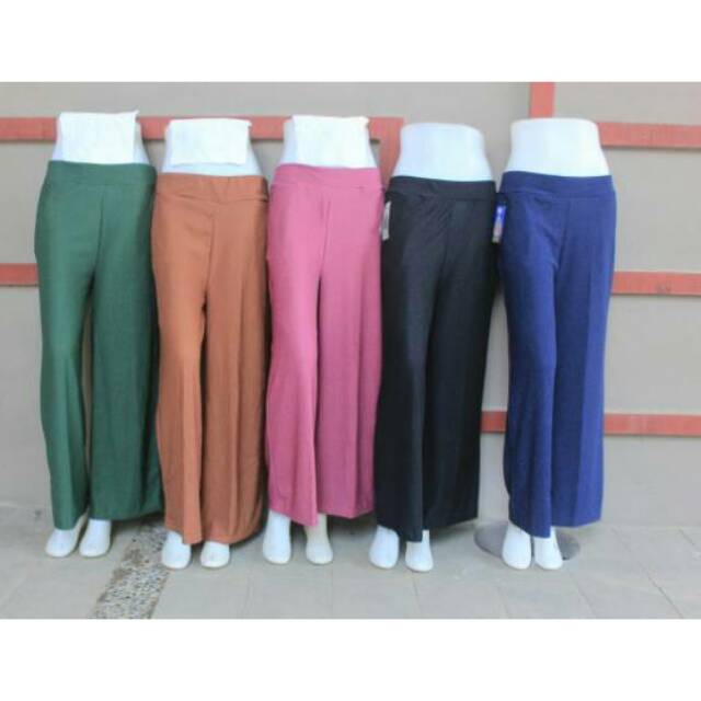 (S_C) CELANA KULOT CREPE PASIR POLOS-1