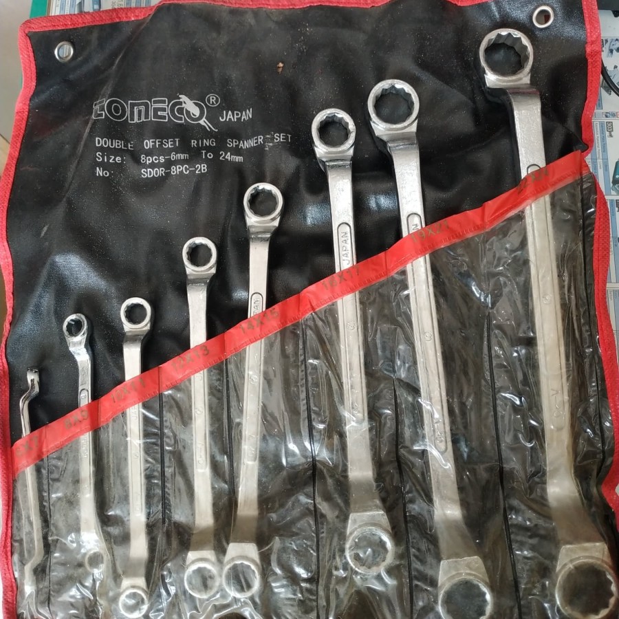 Tomeco japan Kunci Ring Ring Set 6 - 24 mm 6mm 24mm 8pcs
