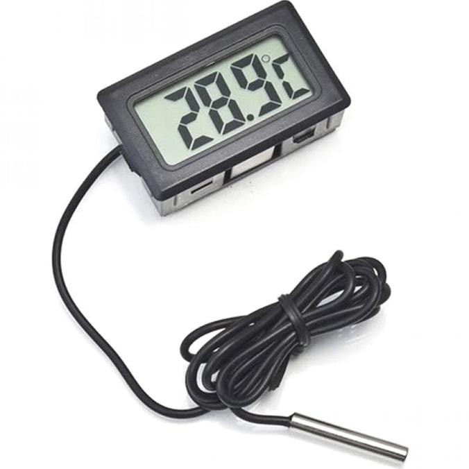 THERMOMETER UKUR SUHU AIR KOLAM AQUARIUM KABEL 1 METER